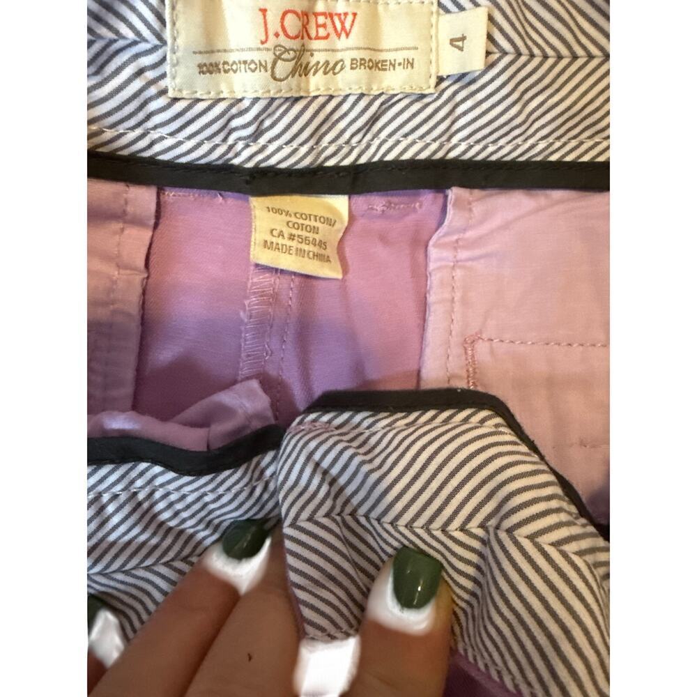 JCREW CHINO SHORTS, size 4, purple - Picture 3 of 4